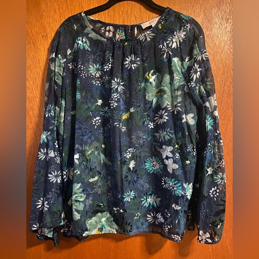 Sheer floral top